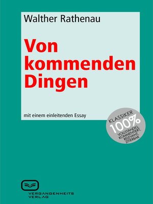 cover image of Von kommenden Dingen